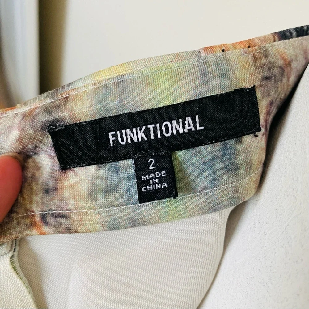 Funktional Artsy Print Matching Short Sleeve Shirt and High Waist Skirt Set